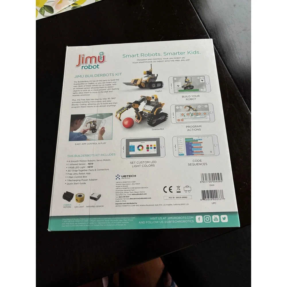 UBTECH Jimu Robot BuilderBots Kit Interactive STEM Learning Robot JR0405 New